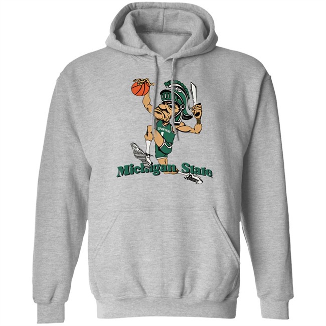 Nudge Printing Merch Michigan State University Vintage Dunking Gruff Sparty T Shirt Spartanhoops_Dk Nudge Printing Merch Michigan State University Vintage Dunking Gruff Sparty T Shirt Spartanhoops_Dk