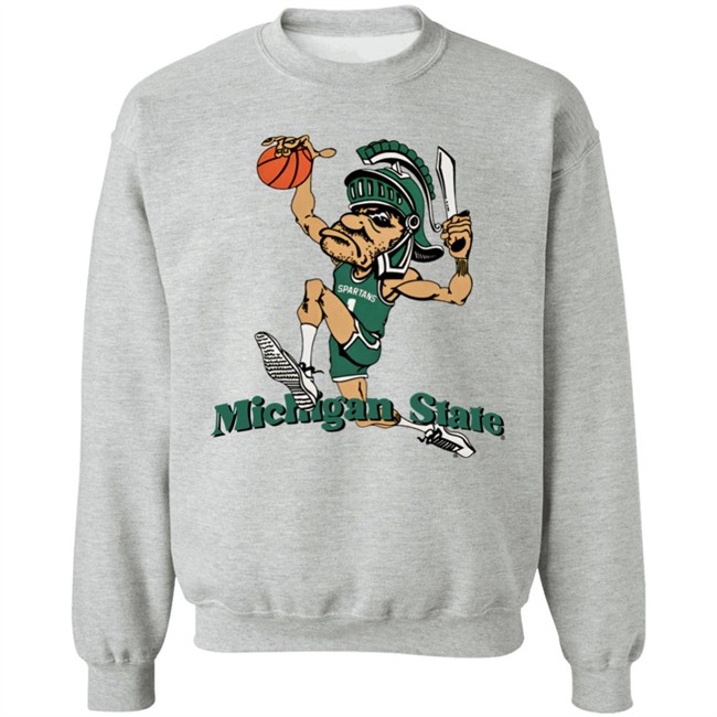Nudge Printing Merch Michigan State University Vintage Dunking Gruff Sparty T Shirt Spartanhoops_Dk Nudge Printing Merch Michigan State University Vintage Dunking Gruff Sparty T Shirt Spartanhoops_Dk
