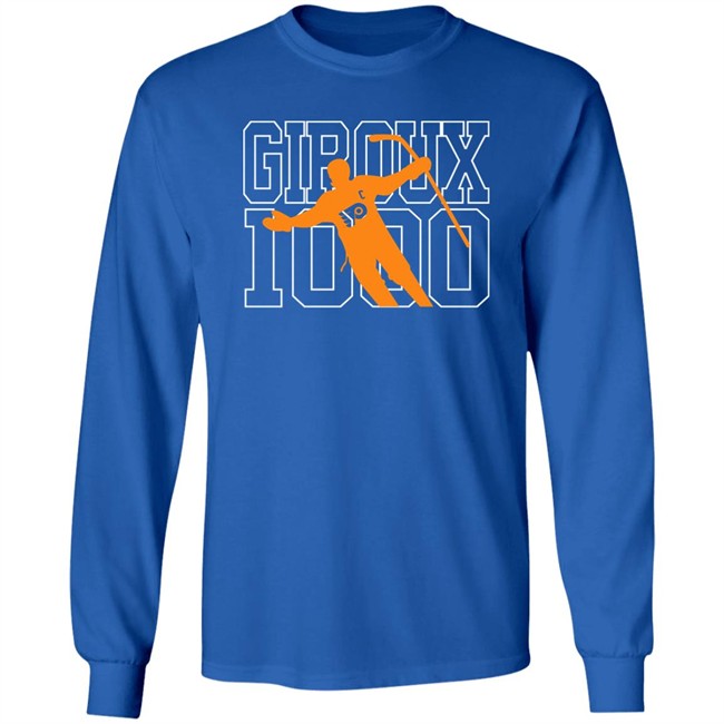 Claude Giroux Philadelphia Flyers Giroux 1000 Shirt Jamey Baskow Claude Giroux Philadelphia Flyers Giroux 1000 Shirt Jamey Baskow