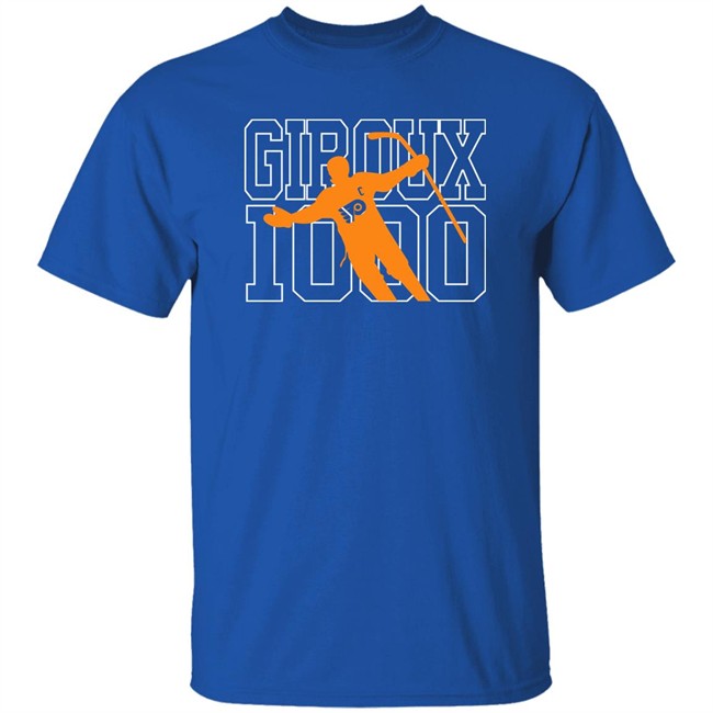 Claude Giroux Philadelphia Flyers Giroux 1000 Shirt Jamey Baskow Claude Giroux Philadelphia Flyers Giroux 1000 Shirt Jamey Baskow
