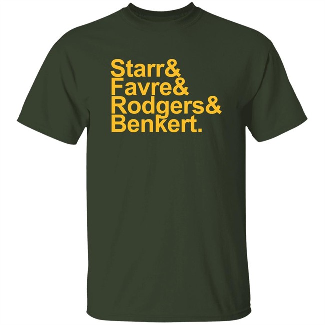Campeche Collective Merch Starr Favre Rodgers Benkert Shirt Legendary Green Bay Quarterbacks T-Shirt