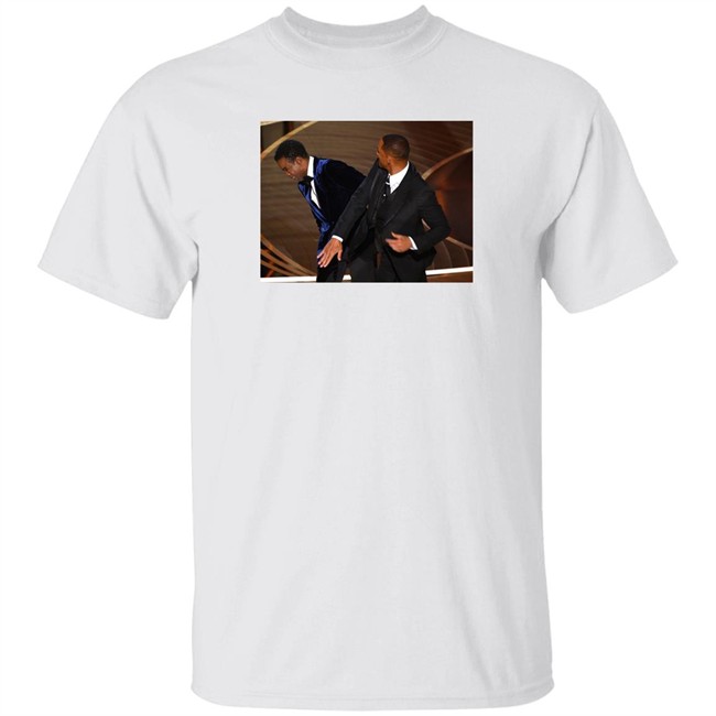 Will Smith Slaps Chris Rock T Shirt On Oscars Stage After Joke About Jada Pinkett Smith
