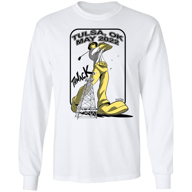 The PGA Tulsa Ok May 2022 THWACK Golden Driller Golfing Shirt Zach Raw The PGA Tulsa Ok May 2022 THWACK Golden Driller Golfing Shirt Zach Raw