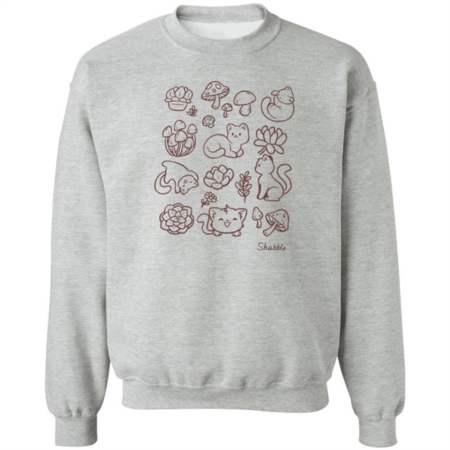 Shubble Merch Cats & Plants Crewneck Sweatshirt
