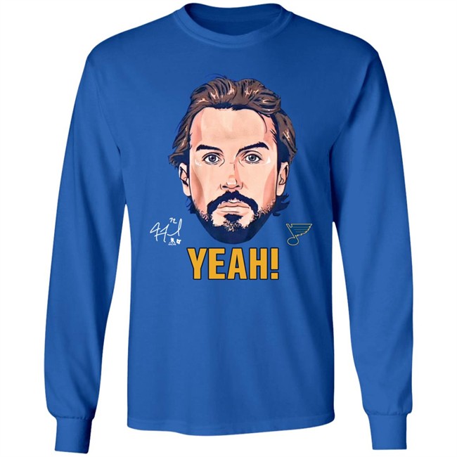 St. Louis Blues Justin Faulk Yeah Shirt Stl Authentics Merch Stl Authentics Merch St. Louis Blues Justin Faulk Yeah Shirt