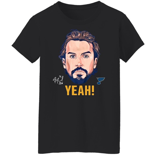 St. Louis Blues Justin Faulk Yeah Shirt Stl Authentics Merch Justin Faulk Yeah Shirt St. Louis Blues Stl Authentics Merch