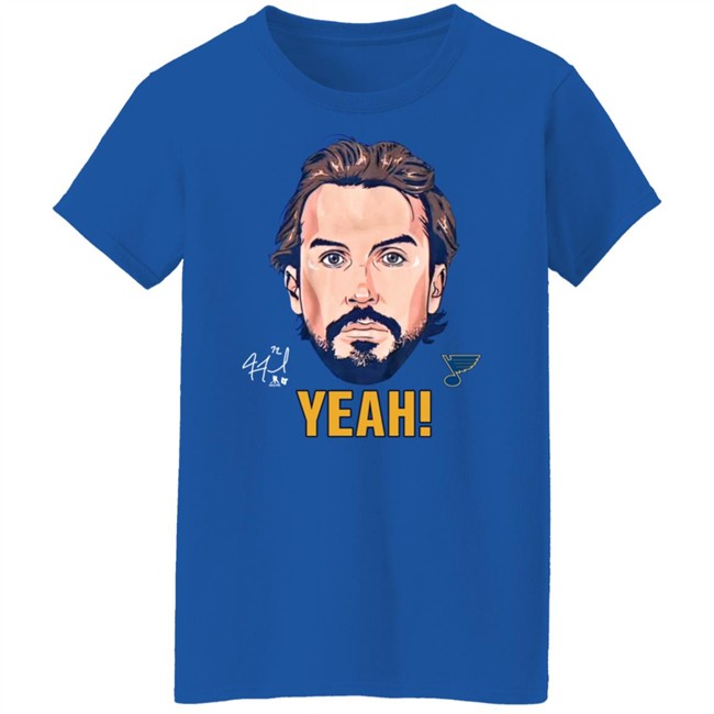 St. Louis Blues Justin Faulk Yeah Shirt Stl Authentics Merch Stl Authentics Merch St. Louis Blues Justin Faulk Yeah Shirt