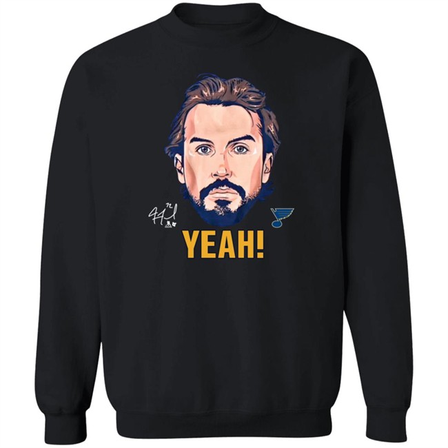 St. Louis Blues Justin Faulk Yeah Shirt Stl Authentics Merch Stl Authentics Merch St. Louis Blues Justin Faulk Yeah Shirt
