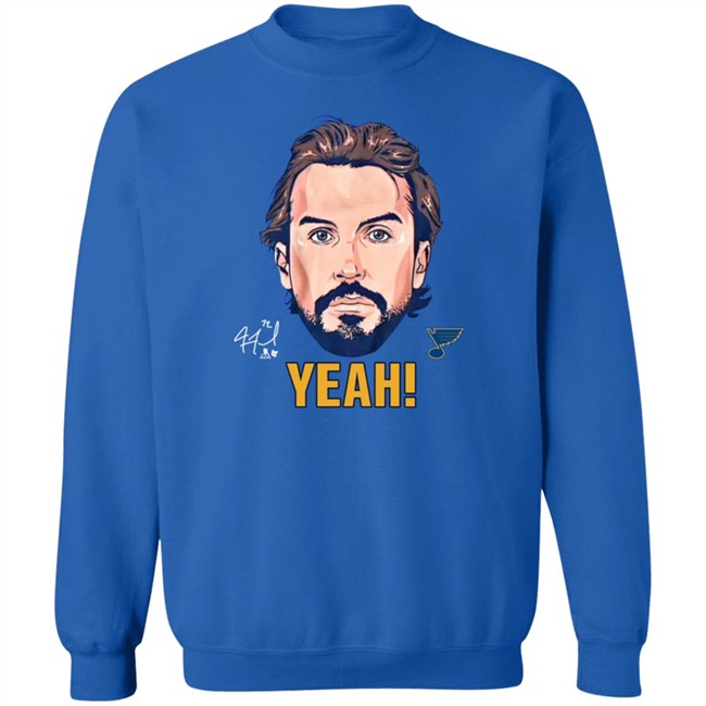St. Louis Blues Justin Faulk Yeah Shirt Stl Authentics Merch Stl Authentics Merch Justin Faulk Yeah Shirt St. Louis Blues