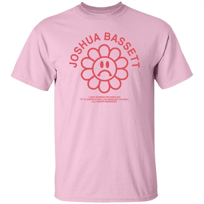 Joshua Bassett Merch Pink Spring Tee Shirt 2022 Warner Records Inc 777 S Santa Fe Ave Los Angeles Ca 90021 All Rights Reserved