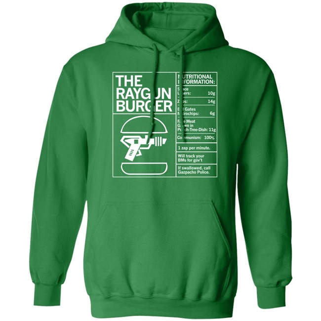The Raygun Burger Nutritional Information Gazpacho Police Peach Tree Dish Shirt Raygun Merch Marjorie Taylor Greene Marjorie Taylor Greene Raygun Merch The Raygun Burger Nutritional Information Gazpacho Police Peach Tree Dish Shirt