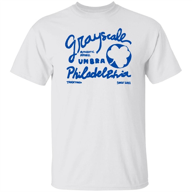 Grayscale Umbra Philadelphia Trademark Since 2011 Grayscale Merch Tow Yard Tee Shirt