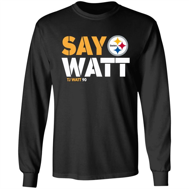 Mark Kaboly Say Watt Tj Watt 90 Shirt The Steelers Pro Shop Pittsburgh Steelers