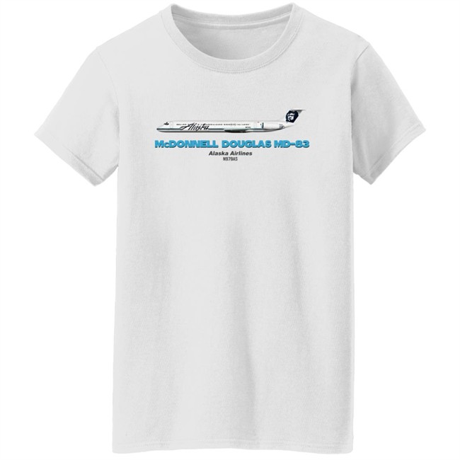 Mcdonnell Douglas Md-83 Alaska Airlines T Shirt Rob Delaney Rob Delaney Mcdonnell Douglas Md-83 Alaska Airlines T Shirt