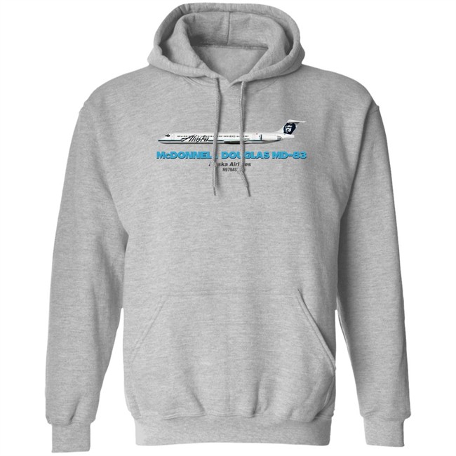 Mcdonnell Douglas Md-83 Alaska Airlines T Shirt Rob Delaney