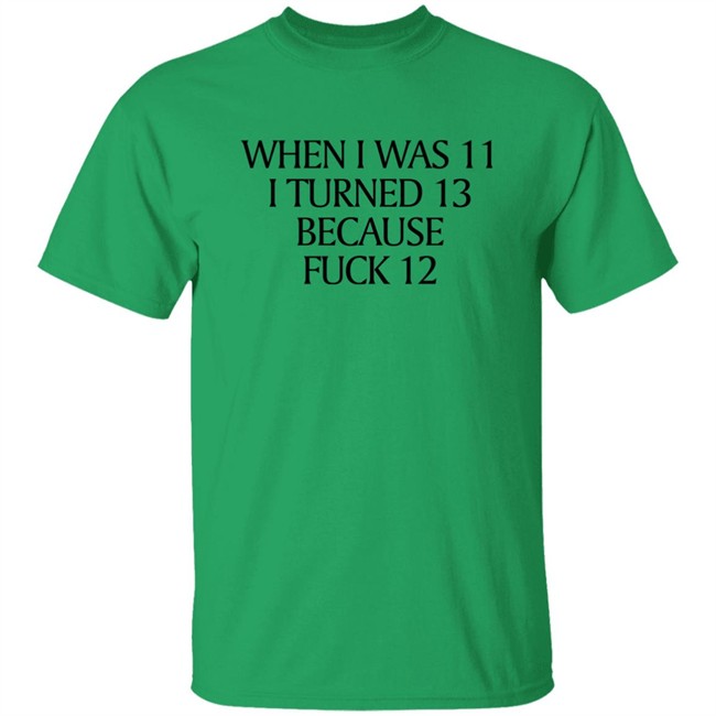 Shirts That Go Hard Merch When I Was 11 I Turned 13 Because Fuck 12 Shirt