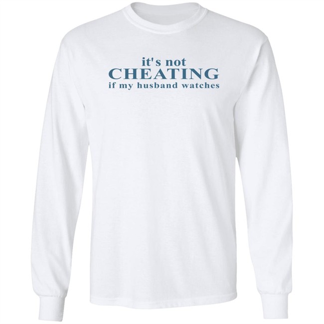 Zazzle Merch Shirts With Threatening Auras It's Not Cheating If My Husband Watches Shirt