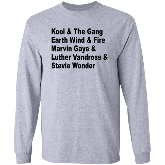Kool The Gang Earth Wind Fire Marvin Gaye Luther Vandross Stevie Wonder Shirt