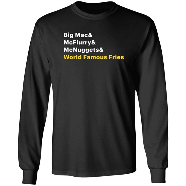 McDonald's Merch Big Mac McFlurry McNuggets World Famous Fries Shirt Menu T-Shirt