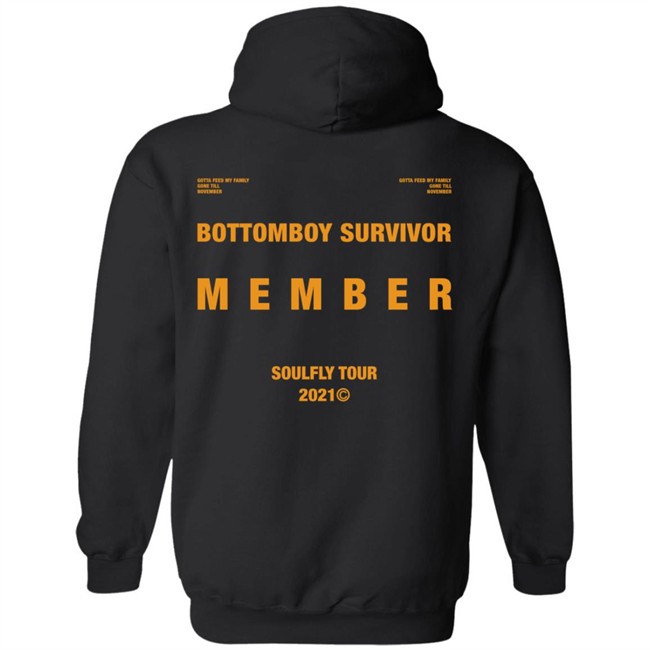 Rod Wave Merch Survivor Hoodie Black Gotta Feed My Family Gone Till November Bottomboy Survivor Member Soulfly Tour 2021 Rod Wave Official