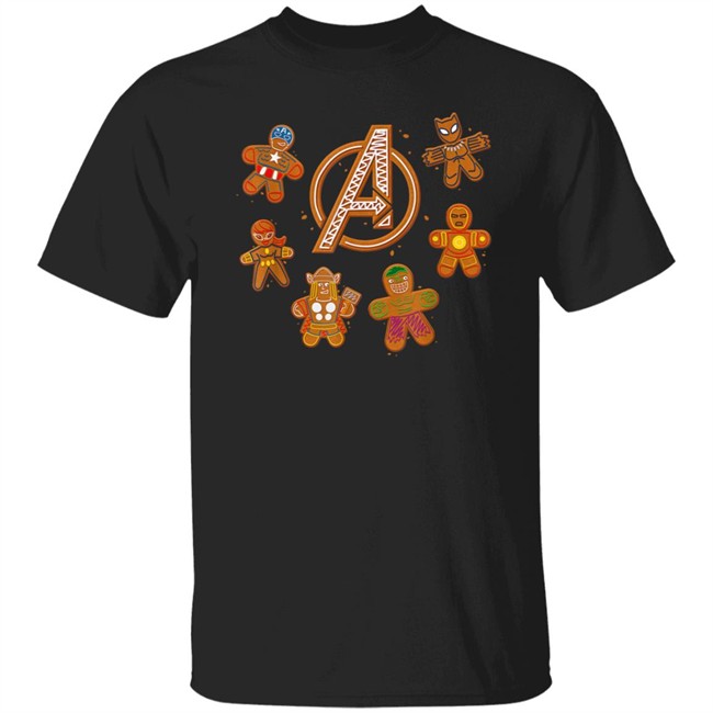 Marvel Avengers Gingerbread Cookies Holiday T Shirt Another Blonde Rn