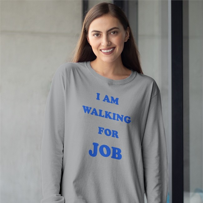 BJP4India I Am Walking For Job Sweatshirt Black Rohan Gupta