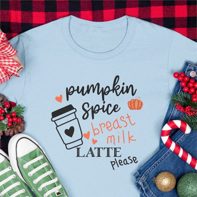 Shirts With Threatening Auras Pumpkin Spice Breast Milk Latte Please Shirt White Disturbingshirt