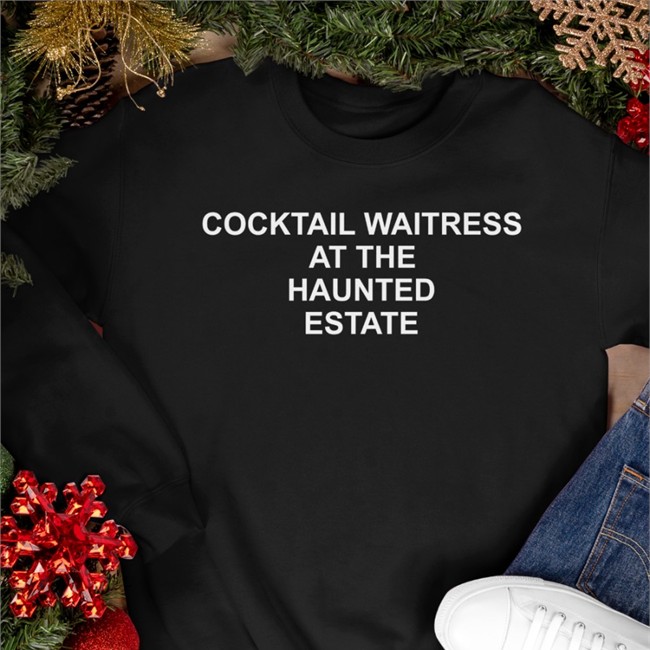 Cocktail Waitress At The Haunted Estate Shirt Poisonandfire Black