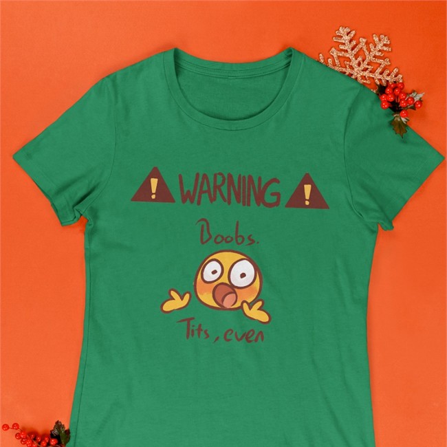 Warning Boobs Tits Even Shirts Onyx the Gem God Trish Grimnight Castellanos Warning Boobs Tits Even Tee