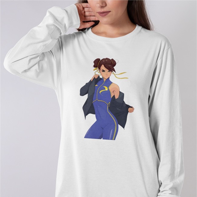 Chun Li Shirt White Top5Gamingx SypherPK SypherPK Chun Li Shirts Top5Gamingx