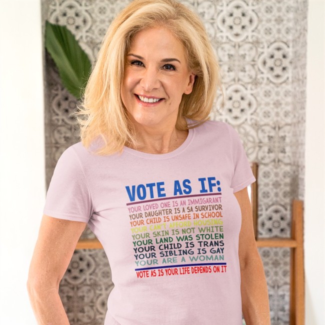 Vote As If Tee RB Rbisrb RB Rbisrb Vote As If Tee Shirt White