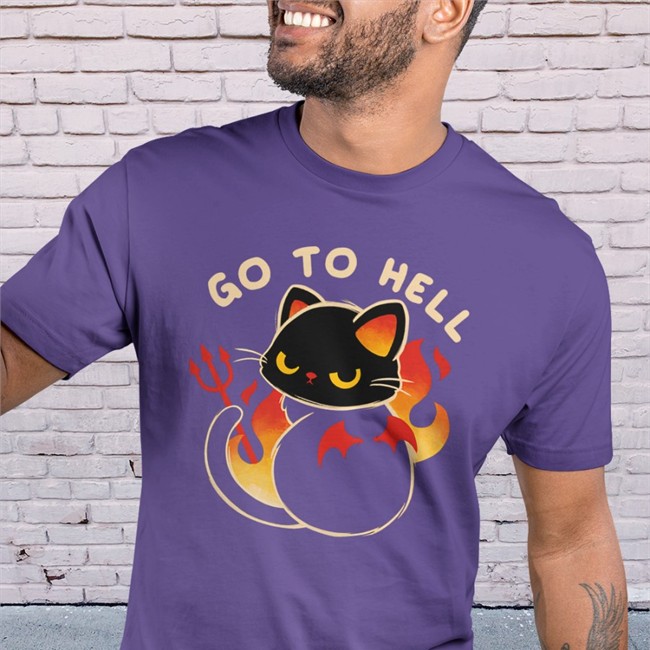 Go To Hell Cat Tee Shirt