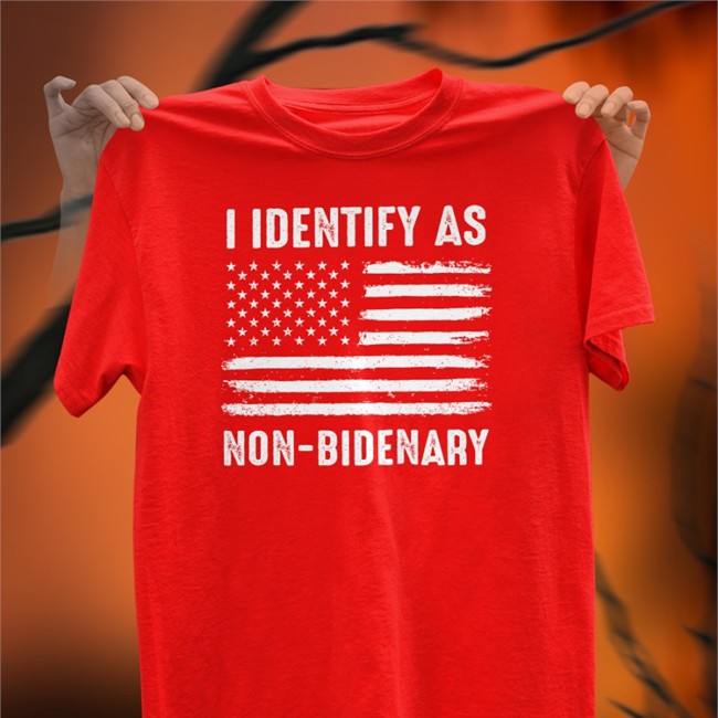 Matt I Identify As Non-Bidenary American Flag Hoodies Red I Identify As Non-Bidenary American Flag Sweatshirt Matt