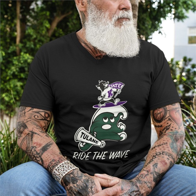 State Tulane Ride The Wave Baseball Sleeve Tee