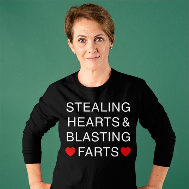 Stealing Hearts & Blasting Farts Long Sleeve T Shirt Shirts That Go Hard Merch Shirtsthtgohard Stealing Hearts & Blasting Farts Hoodie