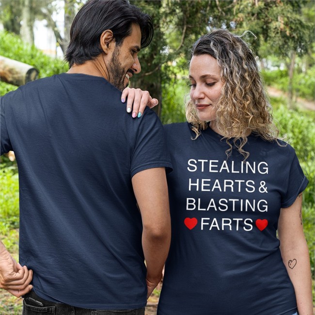 Shirts That Go Hard Merch Stealing Hearts & Blasting Farts Long Sleeve T Shirt Shirtsthtgohard