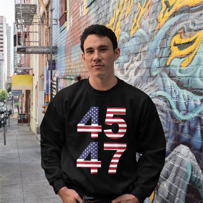 Patriot Takes Trump 45 47 Flag American T Shirt