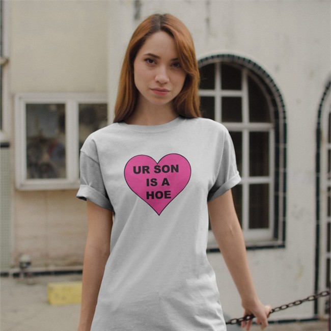 Shirtsthtgohard Ur Son Is A Hoe Cap Hat White Ur Son Is A Hoe Shirt Shirtsthtgohard