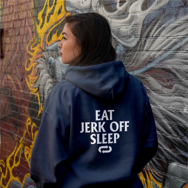 Eat Jerk Off Sleep Baseball Sleeve Tee