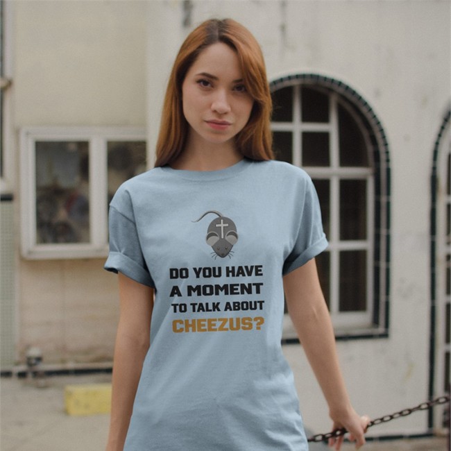 Mouse Do You Have A Moment To Talk About Cheezus Sweatshirt Strangethrift