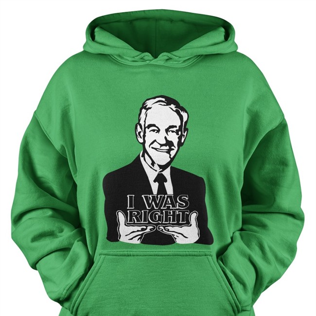 The Redheaded Libertarian Ron Paul I Was Right Shirt