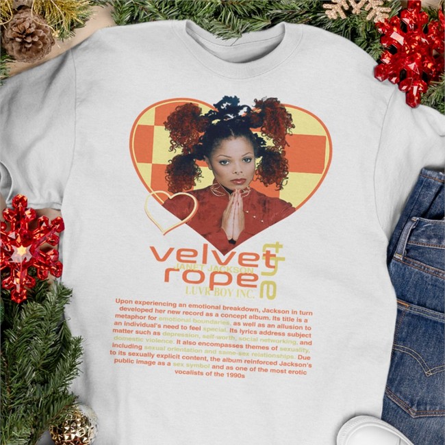 Luvrboy Factories Merch Velvet Rope Janet Jackson Shirt Black Rashon Gvmini Velvet Rope Janet Jackson Black Hoodie