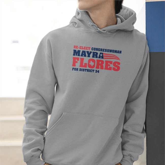 Angelina Tamez Re Elect Congresswoman Mayra Flores Hoodie America Flag Angelinatameztx