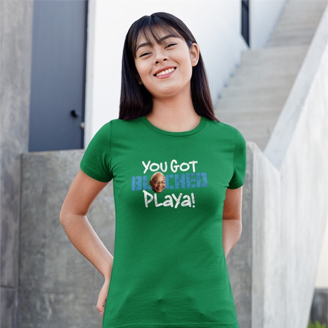 You Got Blocked Playa T Shirt Trending Prowrestlingtees Merch You Got Blocked Playa Shirt Pwtees Black