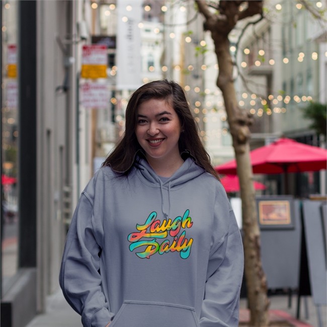 Jstu Colorful Laugh Daily Sweatshirt