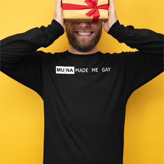 Jeff Heimbrock Muna Made Me Gay Tee Shirt WhereisMUNA WhereisMUNA Jeff Heimbrock Muna Made Me Gay Shirt