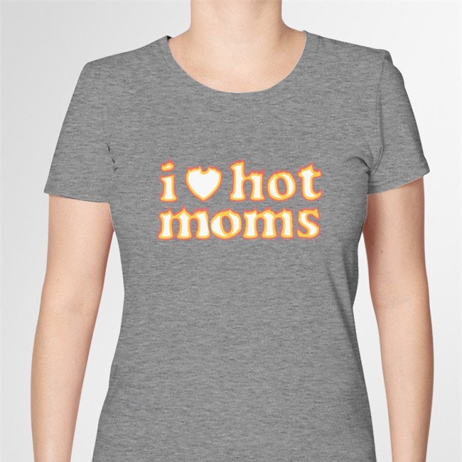 Danny Duncan Merchandise I Heart Hot Moms Flame White Tee Shirt Dannyduncan69