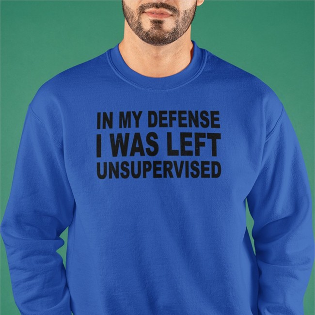 Happy ish cop In My Defense I Was Left Unsupervised Tee Shirt