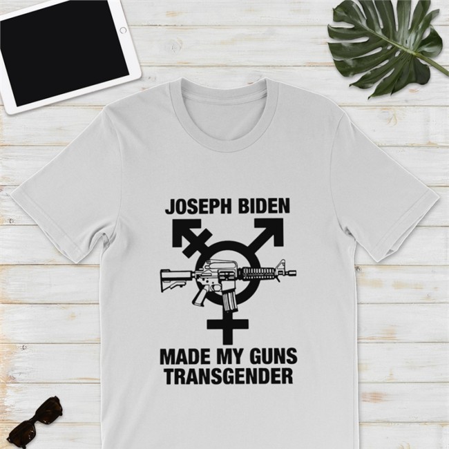 Shirts With Threatening Auras Joseph Biden Made My Guns Transgender Edition Limited Long Sleeve Tee Disturbingshirt
