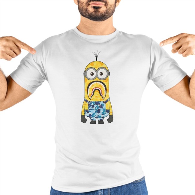 Bape X Minions Camo Minion Tee Bape X Minions Camo Minion Baseball Sleeve Tee